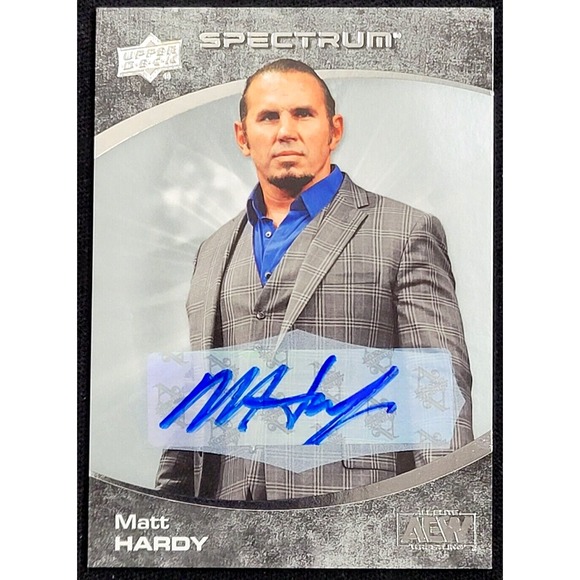 2021 UPPER DECK AEW SPECTRUMMATT HARDY AUTO AUTOGRAPH ALL...